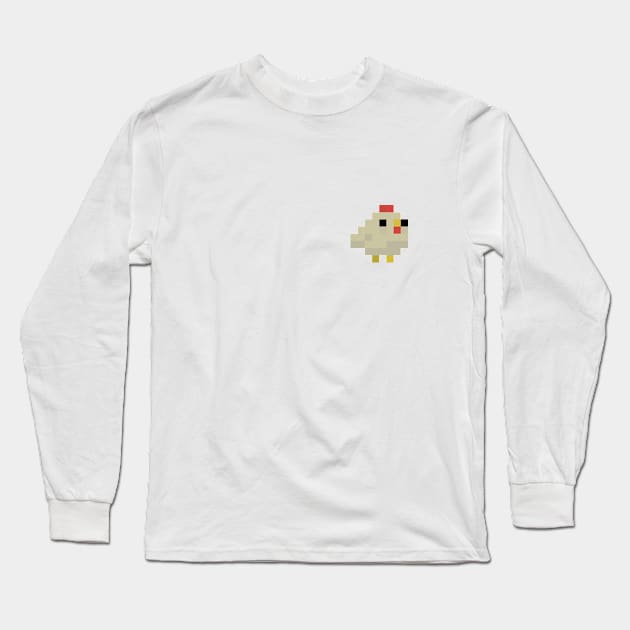 Pixel Chicken Long Sleeve T-Shirt by ZeppelinGames